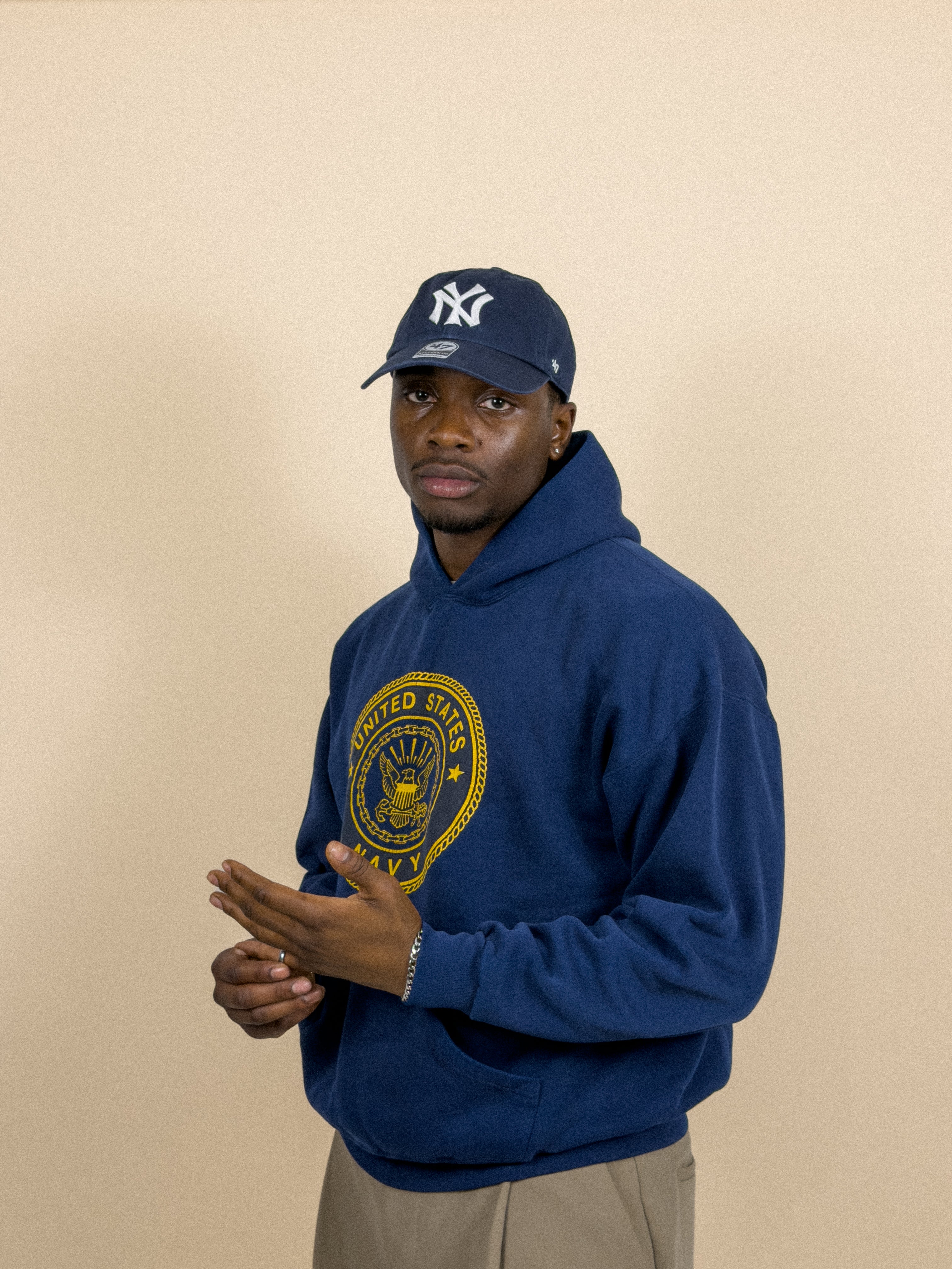 US Navy Hoodie Blue 90s | Size L| Vintage