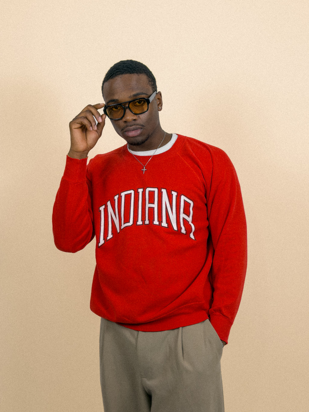 Indiana Sweatshirt Red 80s | Size XL | Vintage