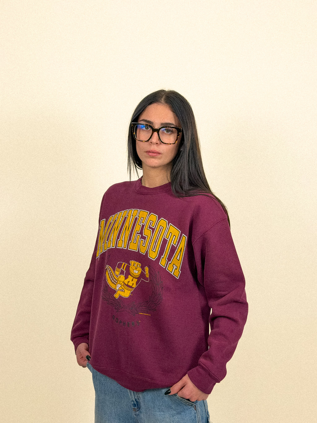 Minnesota University Sweatshirt Bordeaux 80s | Size M | Vintage
