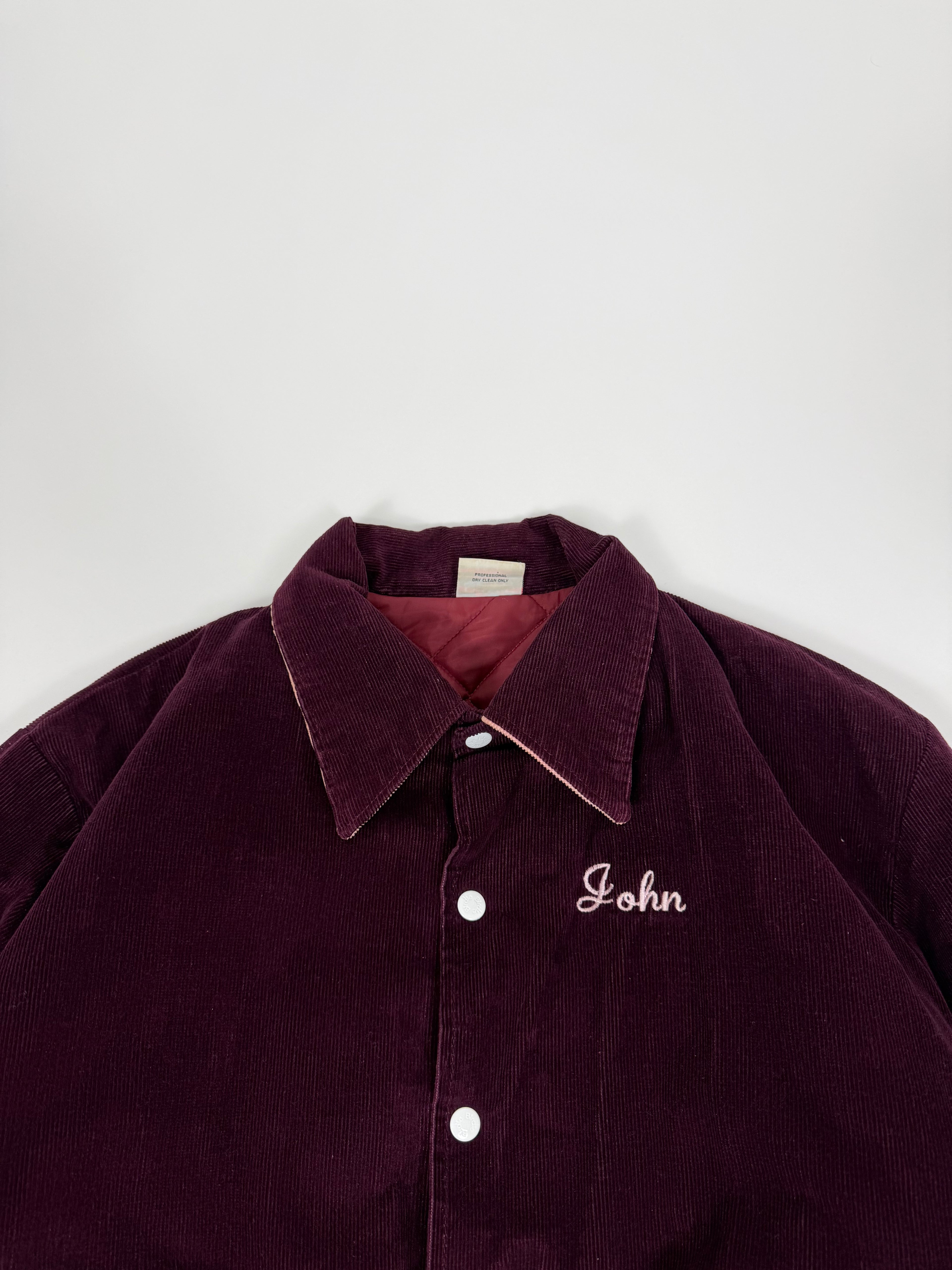 Corduroy Baseball Jacket Bordeaux 80s | Size XL | Vintage