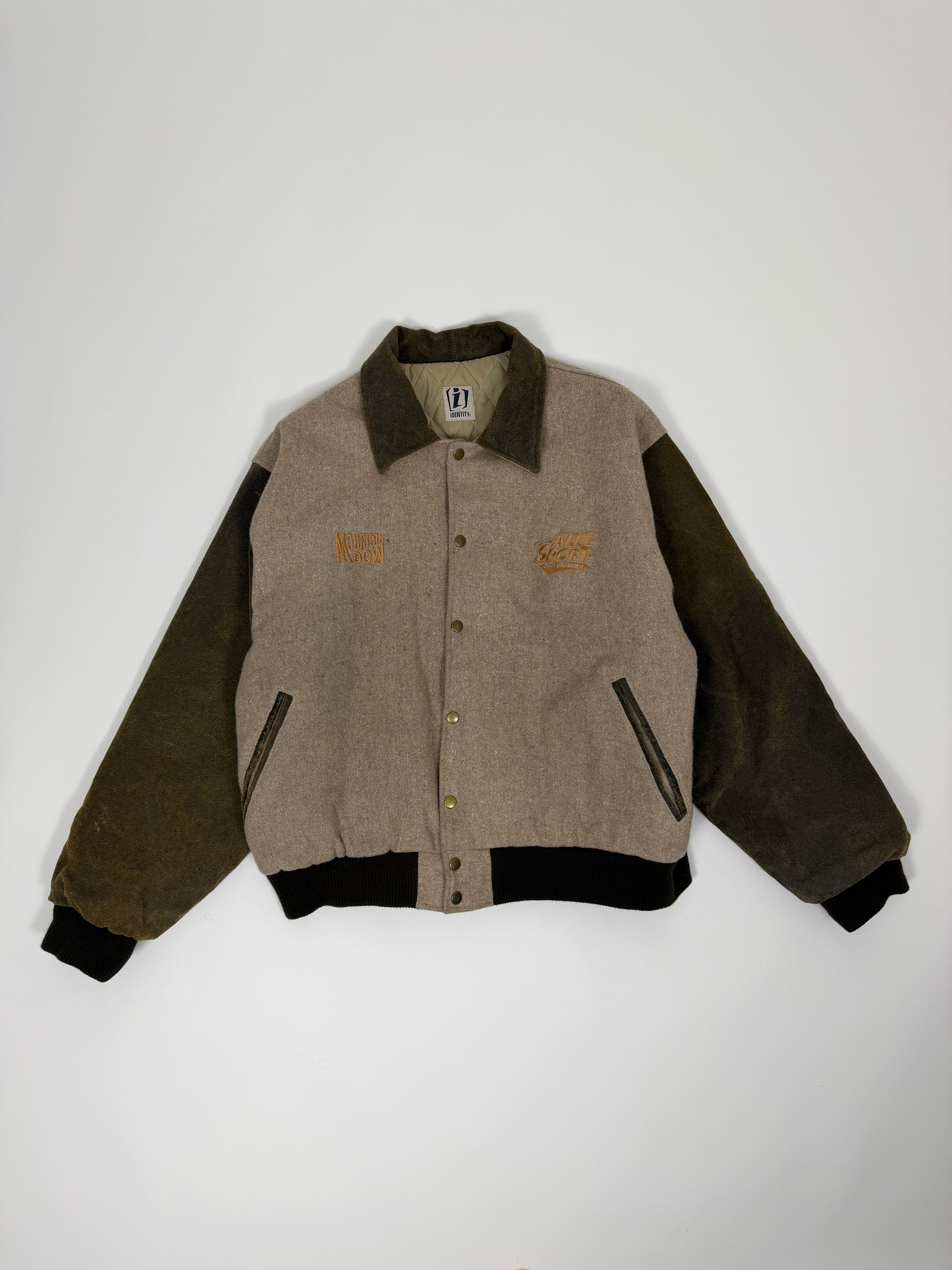 New York Basketball Varsity Jacket Beige 1996 | Size XL | Vintage