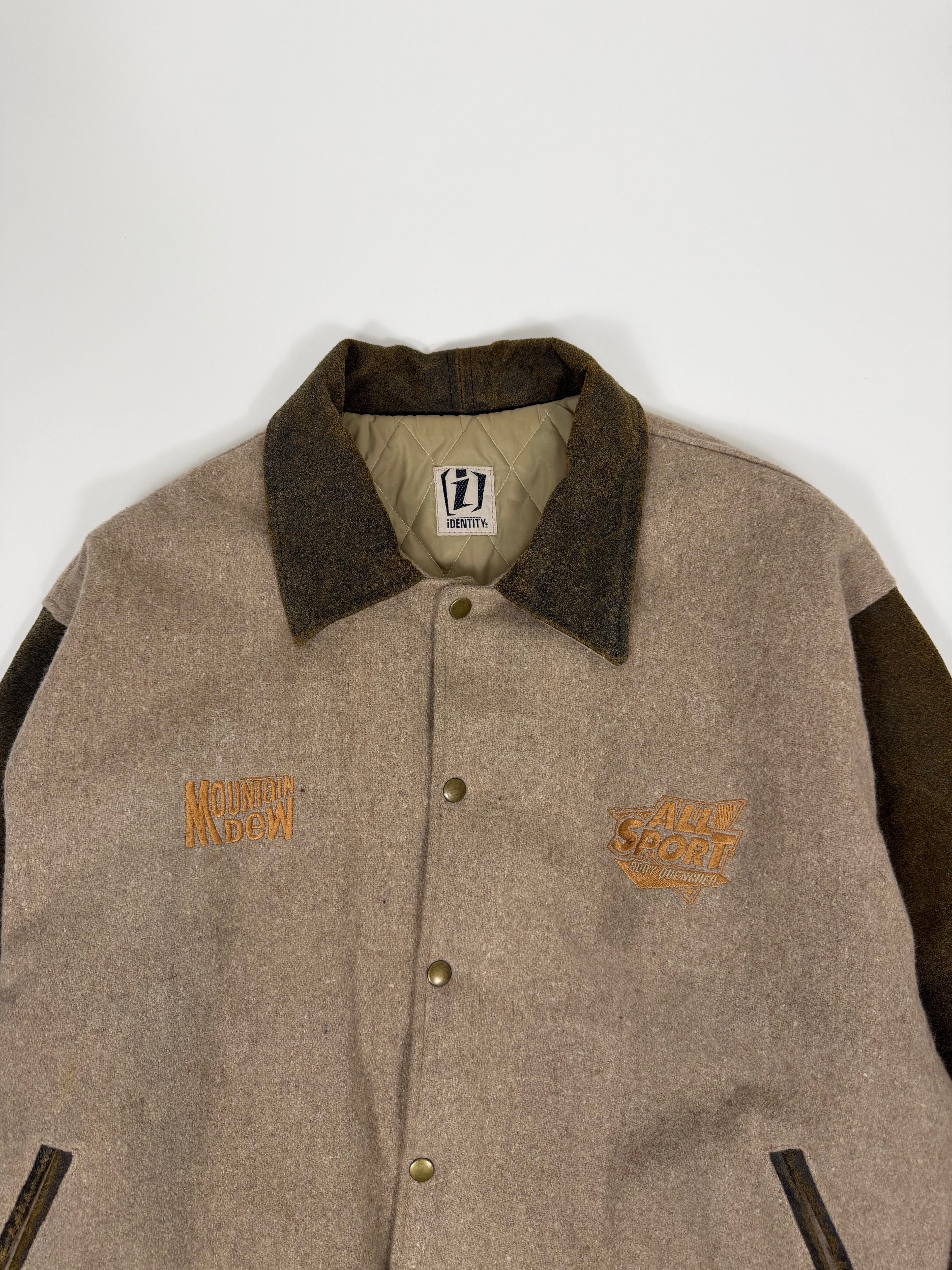 New York Basketball Varsity Jacket Beige 1996 | Size XL | Vintage