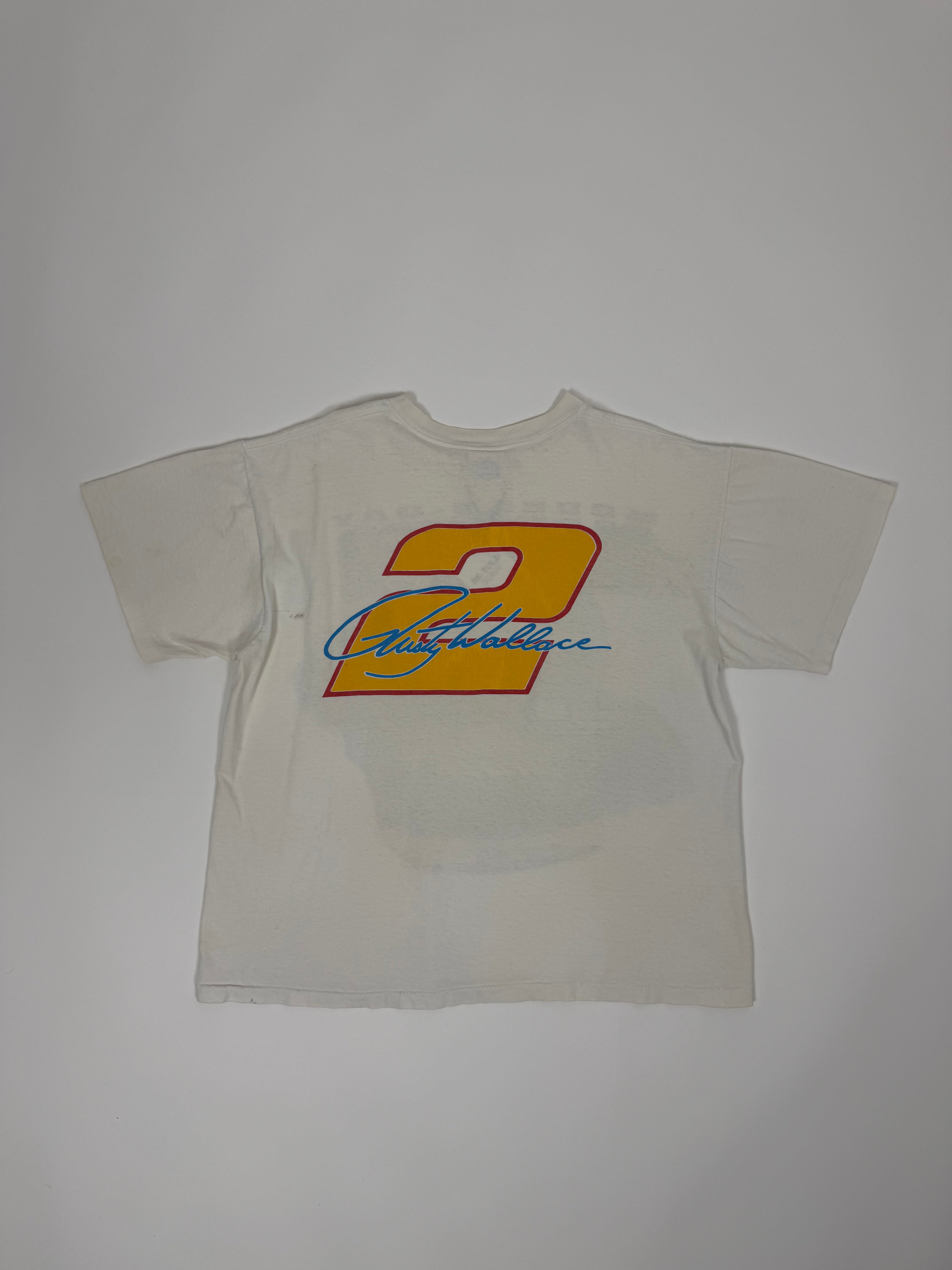 Nascar T-shirt White 80s | Size L | Vintage