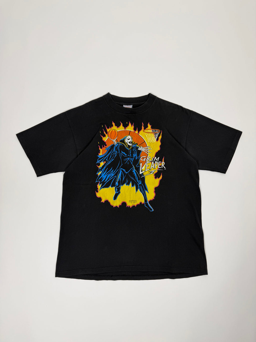 Grim Leaper T-shirt Black 1993 | Size XL | Vintage