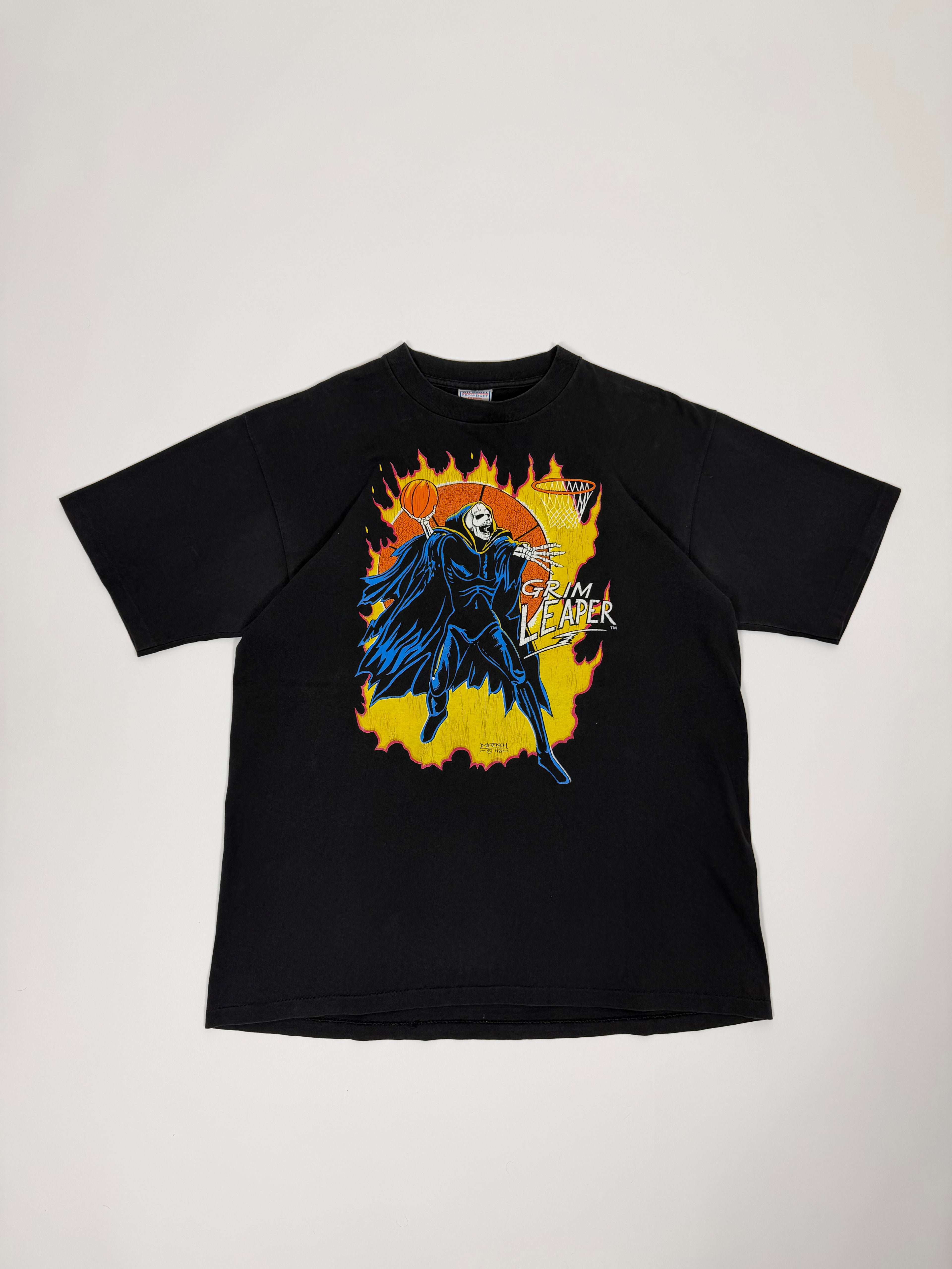 Grim Leaper T-shirt Black 1993 | Size XL | Vintage