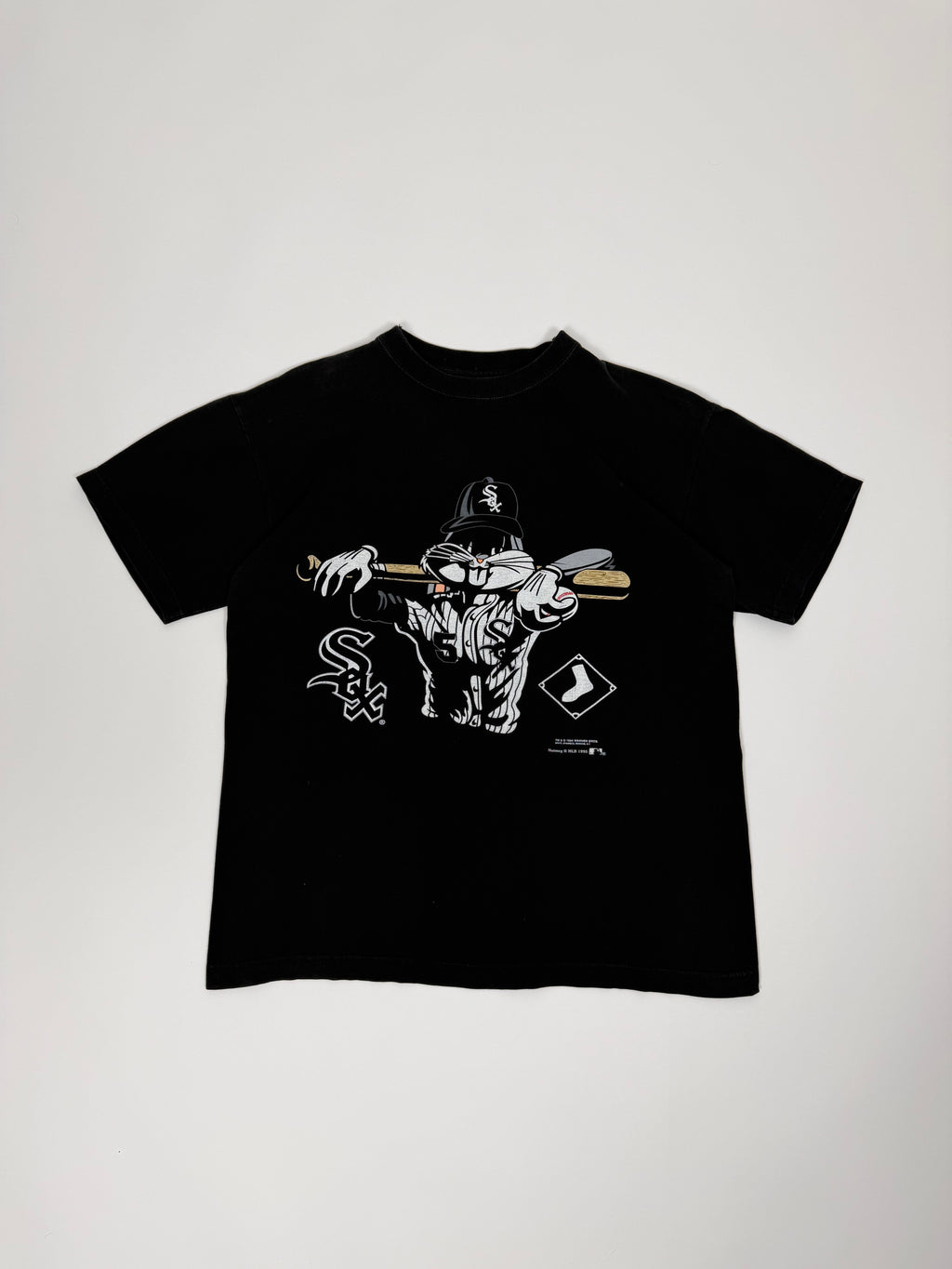 Warner Bros x MLB T-shirt black 1995 | Size S-M | Vintage