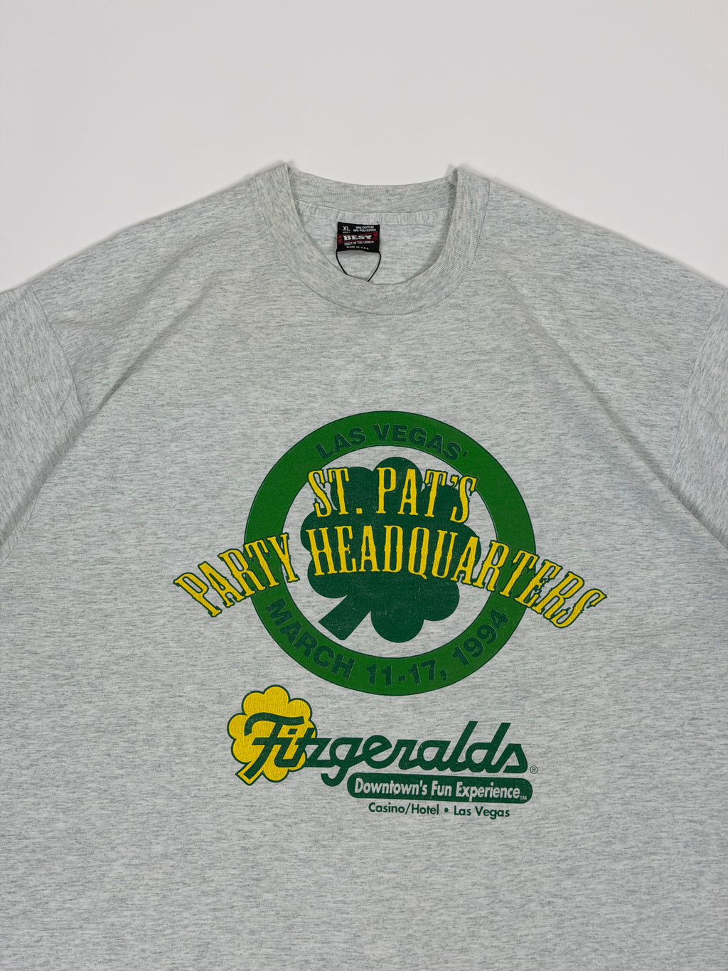 Las Vegas St. Pat's T-shirt Grey 90s | Size XL | Vintage