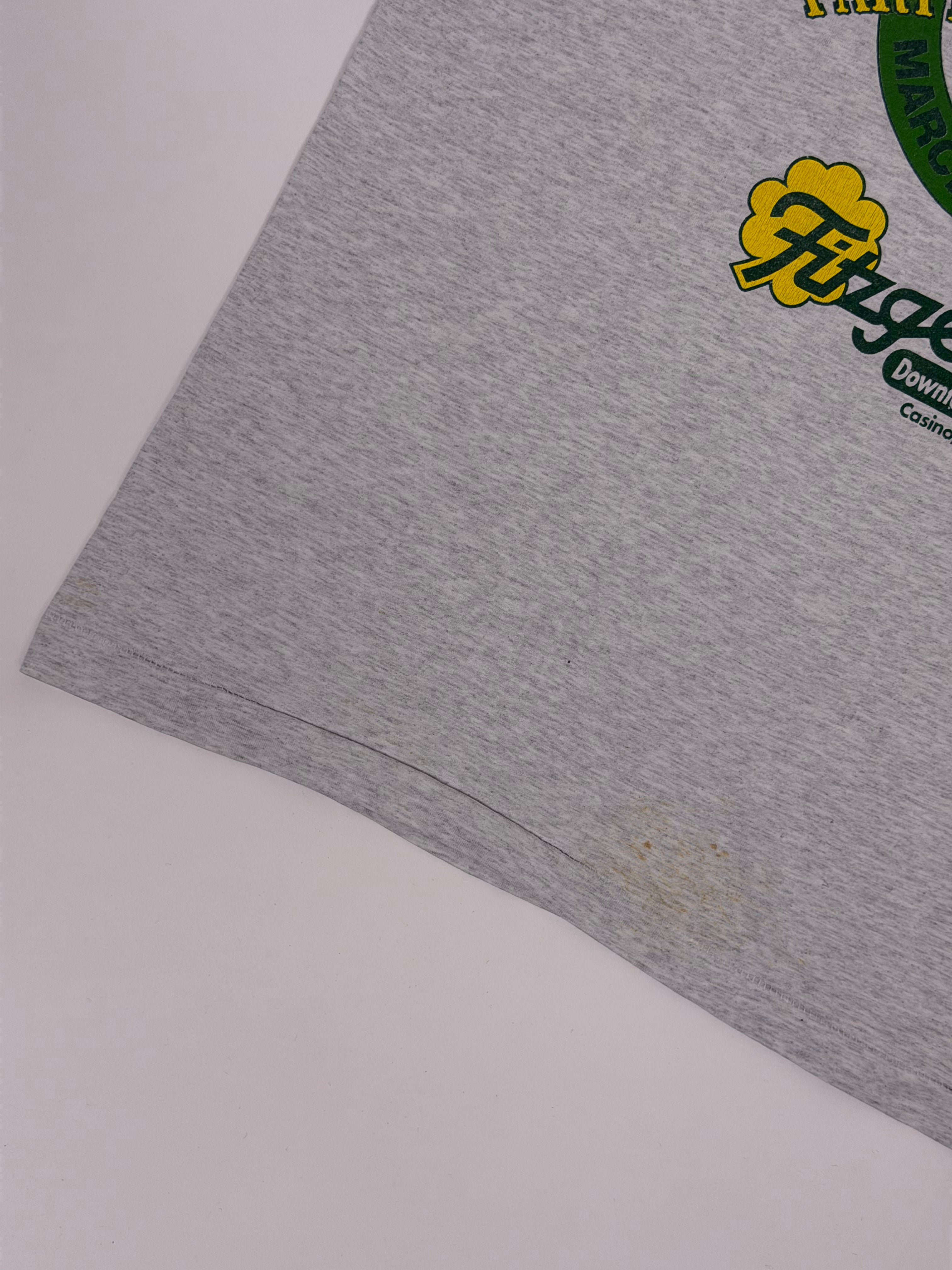 Las Vegas St. Pat's T-shirt Grey 90s | Size XL | Vintage